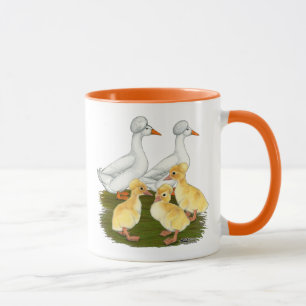 Tasse Famille de canards en cage