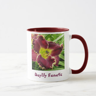 Tasse Fanatique de Daylily avec la fleur pourpre