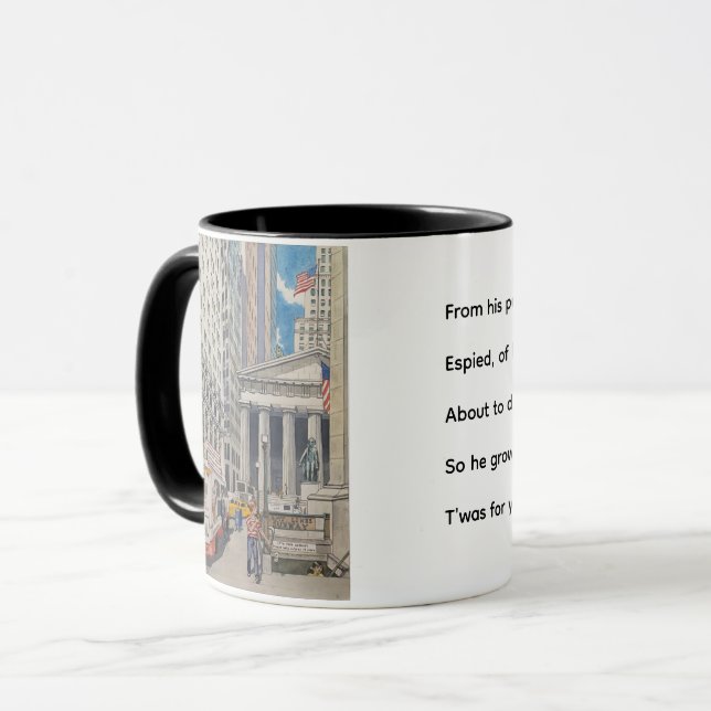 Tasse Federal Hall, NYC avec Limerick (Devant gauche)