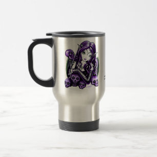 Tasse féerique de voyage de crâne pourpre de