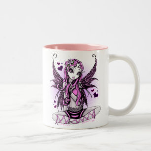 Tasse féerique rose de dentelle de Saint-Valentin