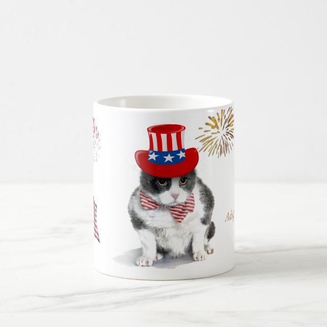 tasse : Felix courageux, le chat, sur 4 juillet (Centre)