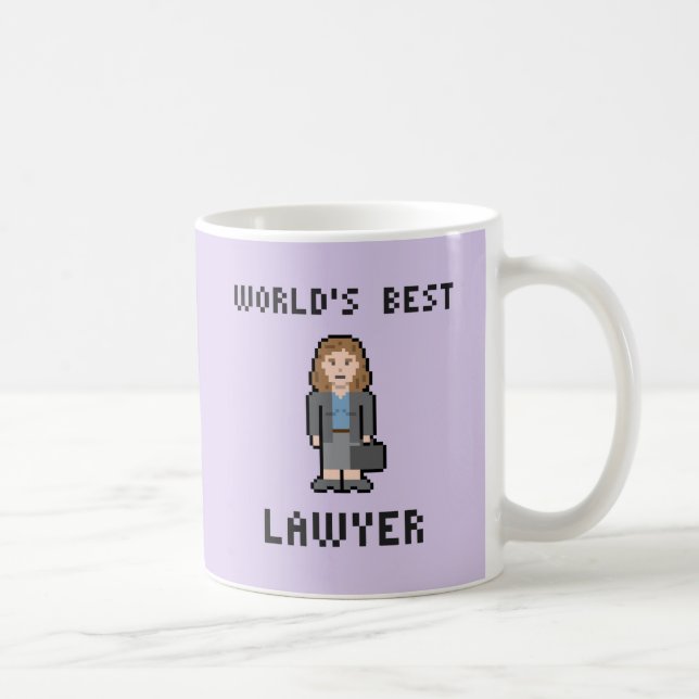 Tasse femelle de l'avocat du monde de pixel la (Droite)