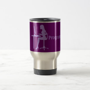 Tasse femelle personnalisable de programmeur de