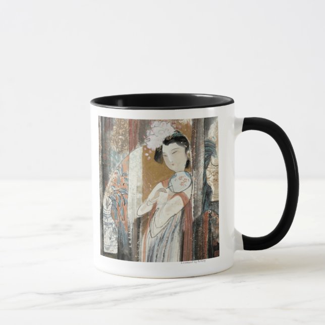 Tasse Femme avec l'épingle à cheveux florale (Droite)