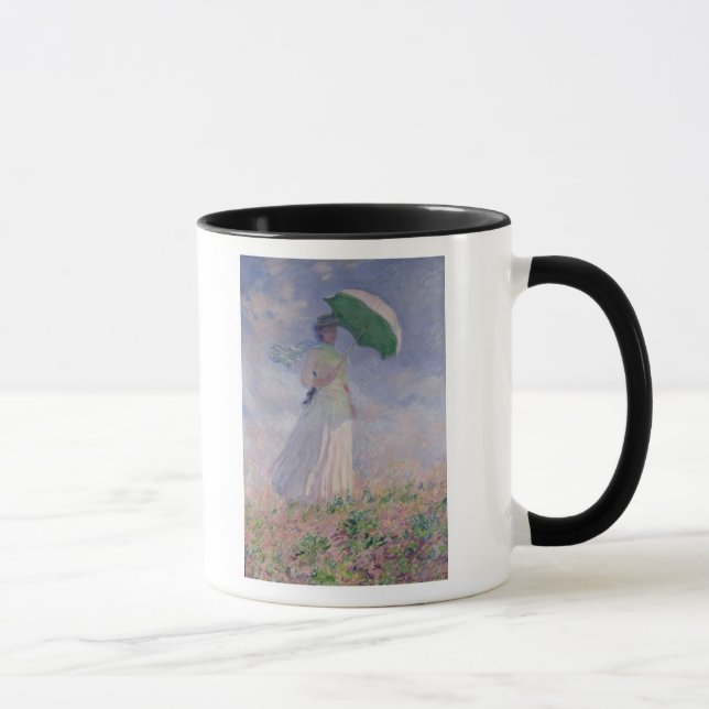 Tasse Femme de Claude Monet | avec un parasol tourné à (Droite)