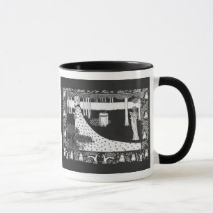 Tasse Femme noire et blanche de Nouveau d'art de