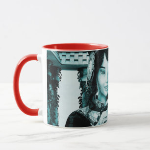 Tasse Femme Royale Asiatique Portrait Bleu Art