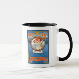 Tasse Ferry d'équitation de femme - île de Whidbey,
