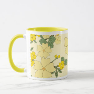 Tasse Fête des Mères au jaune citron pastel vintage