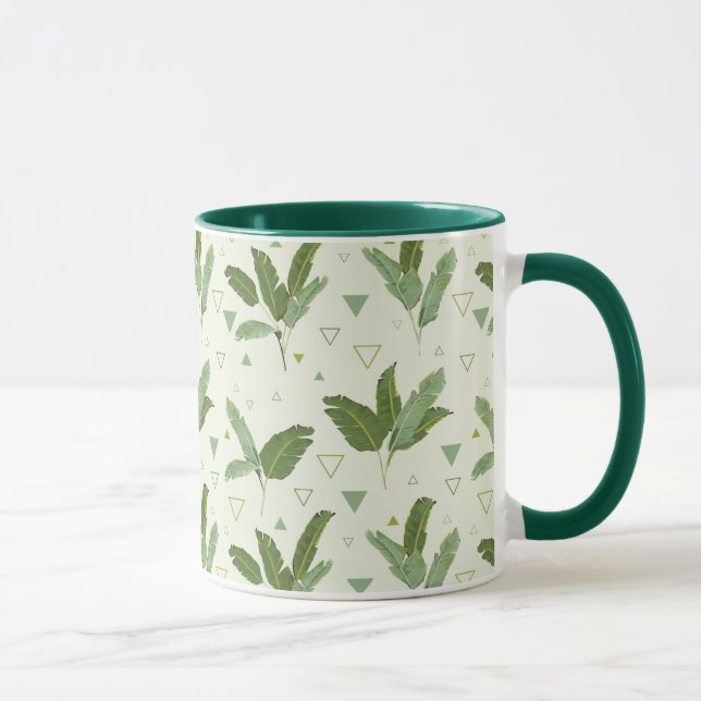 Tasse Feuille de banane avec des triangles (Droite)