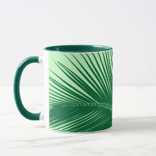 Tasse Feuille de palme - émeraude et vert citron