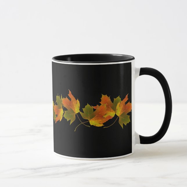 Tasse Feuilles D'Automne Orange Et Doré (Droite)