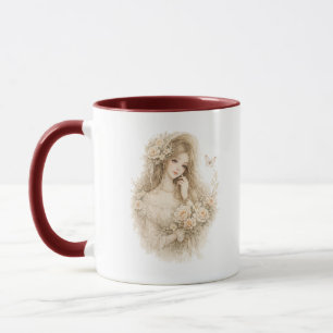 Tasse Fille Fleur Rose Murmure