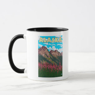 Tasse Fireweed avec l'affiche de Vintage voyage de