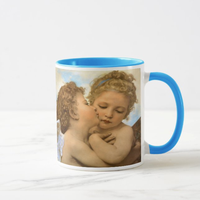 Tasse First Kiss (détail d'ange) par Bouguereau (Droite)