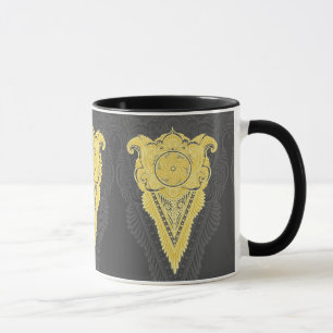 Tasse flamme dorée ornementale