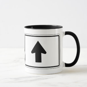 Tasse Flèche directionnelle, poteau de signalisation,