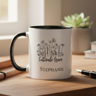 Tasse Fleur de Fleur Sauvage – Cadeau Signifiant p