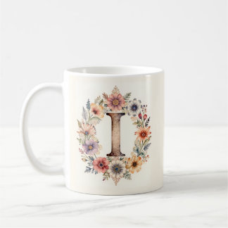 Tasse fleur initiale I boho floral 