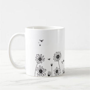 Tasse Fleur Mignonne – Dessin de Fleur Sauvage Noi