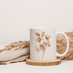 Tasse Fleurie Aquarelle – Fleurs Botaniques Vintag