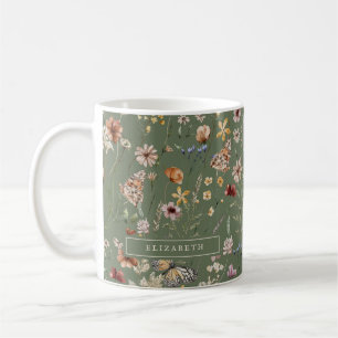Tasse Fleurie Verte