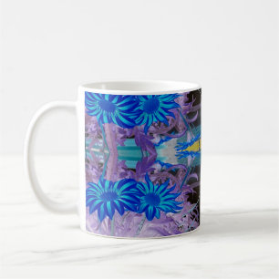 Tasse fleurs bleues