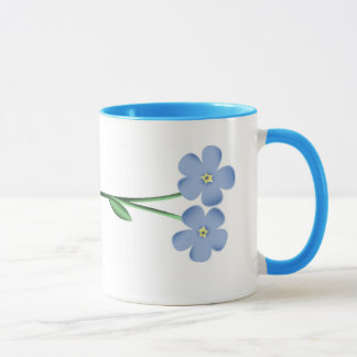 Tasse Fleurs bleues latérales