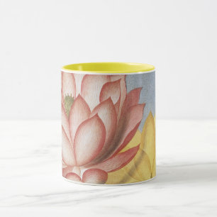Tasse Fleurs de lotus vintage, la fève égyptienne sacrée