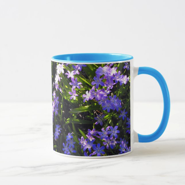 Tasse Fleurs de printemps de Squill Bleu (Droite)