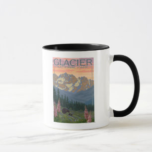 Tasse Fleurs de ressort - parc national de glacier, la