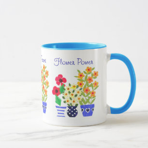 Tasse Fleurs modernes lumineuses dans les pots