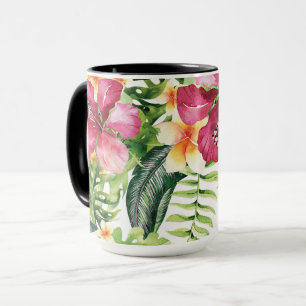 Tasse Fleurs Tropicales Feuilles Floral Chic Tropiques
