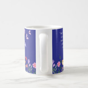 Tasse florale avec verset biblique « Faire confian