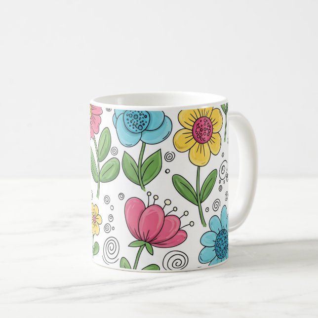 Tasse florale Bloom & Sip  (Devant droit)