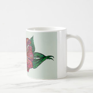 Tasse florale d'imaginaire