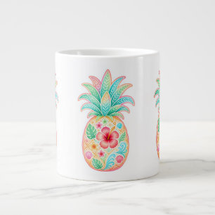 Tasse Florale Tropicale à l'Ananas