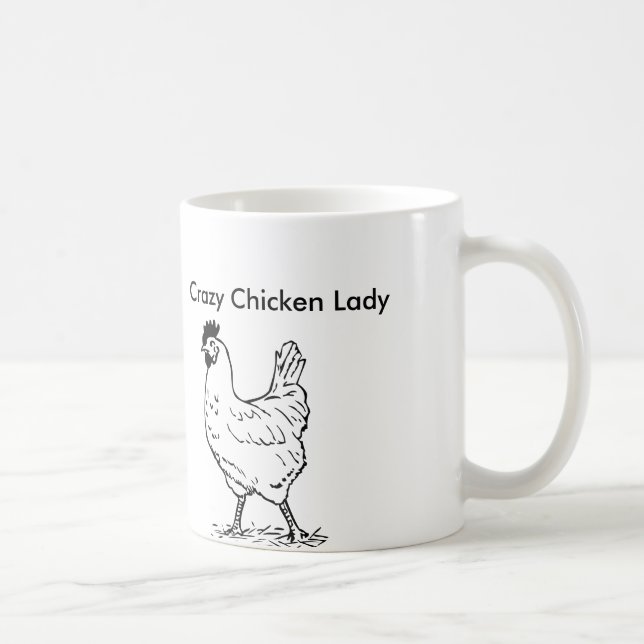 Tasse folle de Madame café de poulet (Droite)