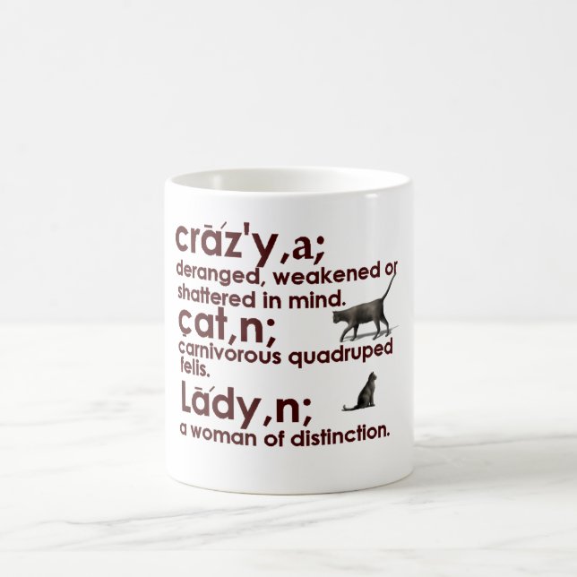 Tasse folle de Madame de chat (Centre)