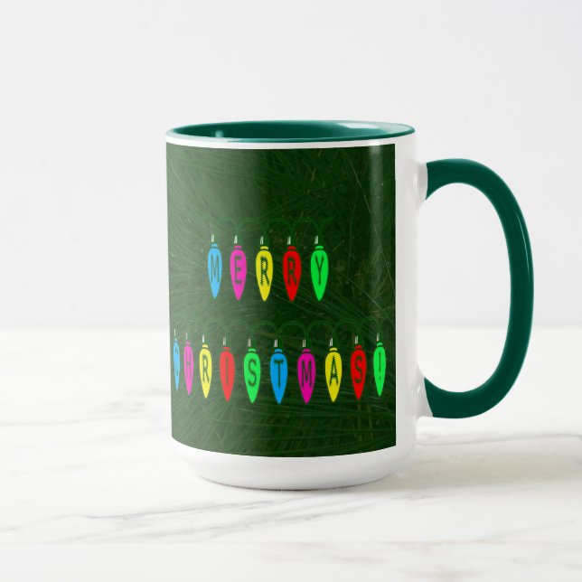 Tasse Font coloré Joyeux Feux Noël (Droite)