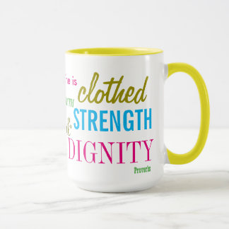 Tasse Force Dignité Bible Verse Femmes Fille Inspirer
