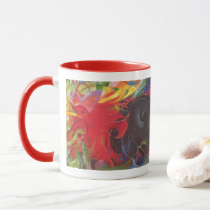Tasse Formes de combat par Franz Marc, Art ancien de qua