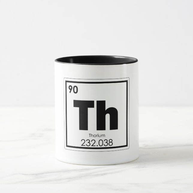 Tasse Formule de chimie de symbole d'élément chimique de (Centre)