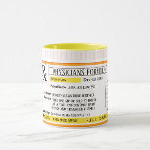 Tasse Formule d'ordonnance médicale RX