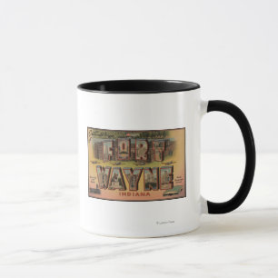 Tasse Fort Wayne, Indiana - grandes scènes 2 de lettre