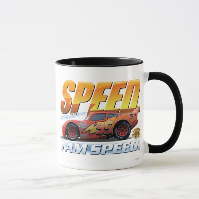 Tasse Foudre des voitures McQueen "I Am Speed" Disney (Droite)