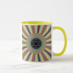 Tasse Fractale magenta de rayon de soleil d'Aqua