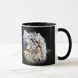 Tasse Fractalius face de chat perse