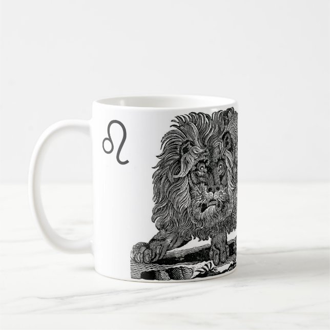 Tasse fraîche Lion de signe d'astrologie de cadeau (Gauche)